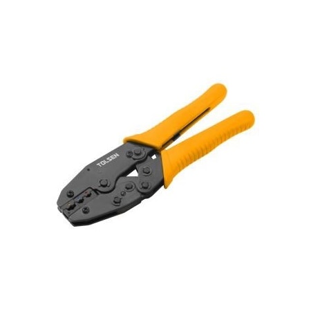 Tolsen Ratchet Crimping Plier Industrial Carbon Steel with Hardened and Tempered Jaws 38056